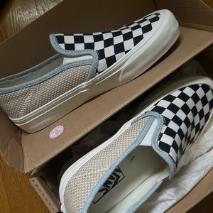 NIB Vans Slip On Checker Mix Miatch 6.5